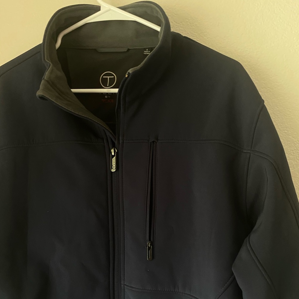 Tumi T Tech Softshell Jacket Blue Zip Front - image 7